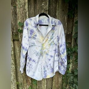Vintage Brooks Brothers Made in USA Slim Fit Button-Up Hand Tie-Dyed 17-6 (XL)